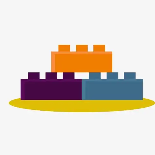 卡通彩色的积木设计