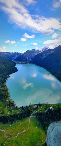 航拍雀儿山,新路海,措卡湖