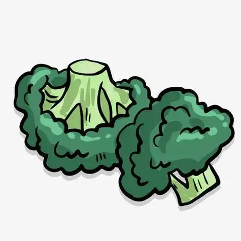 西兰花简笔画彩色