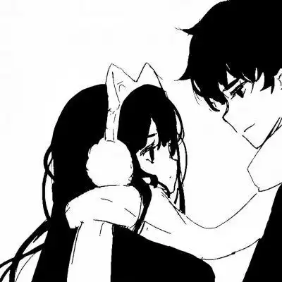 动漫头像冷酷黑白情侣头像恋爱有多甜幸福就有多远