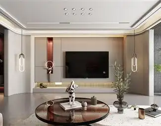 【现代客厅3d模型】_客厅餐厅_家装_免费3d模型库下载_3d溜溜网