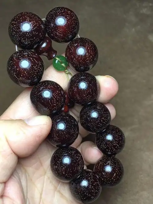 印度小叶紫檀满天星满金星手串2.0-12颗