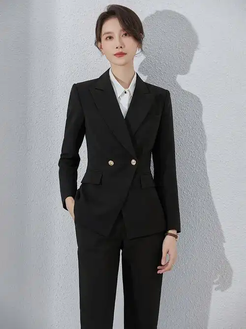 西装套装女秋冬干练教师面试正装置业顾问工作服——高端正品联名店