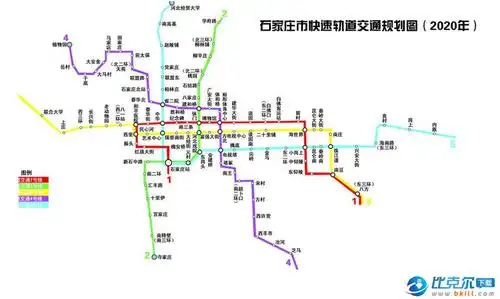 河北省石家庄地铁线路规划图高清版|石家庄地铁线路图下载 高清大图版