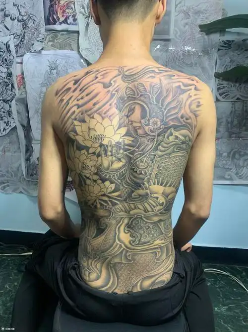 天将韦陀_纹身图案手稿图片_王珊珊的纹身作品集