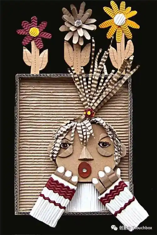 完全惊讶了,没想到废纸箱做成娃娃这么好看