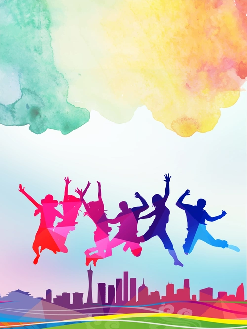 青春正当时毕业季海报背景