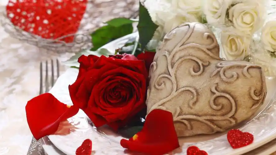 红玫瑰,爱心,浪漫