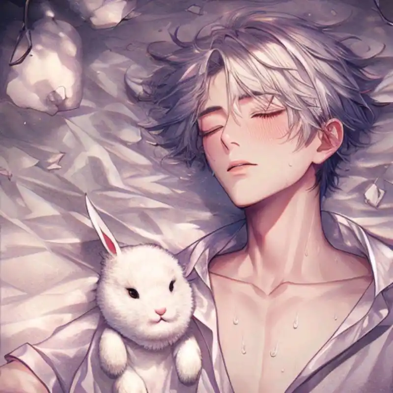 glow男头像|兔叽的梦        	 搭配音乐看图更有意境 	 兔子,蔡徐坤