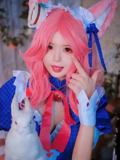 妲己女仆咖啡新版cos后期套图