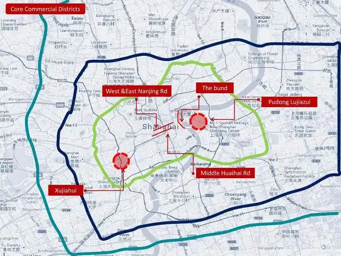 上海商圈分布图英文版