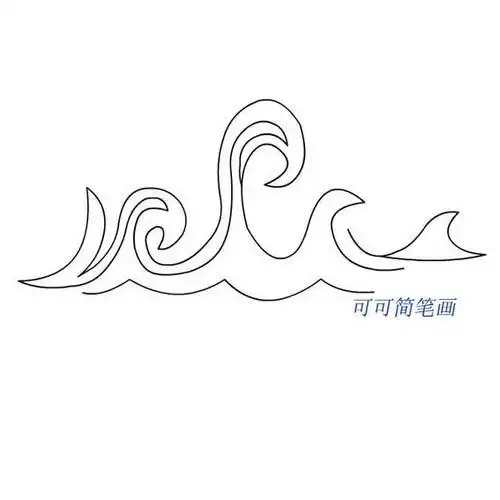 波涛汹涌的河简笔画波浪画法简笔画大海简笔画教程怎么画一幅平静的