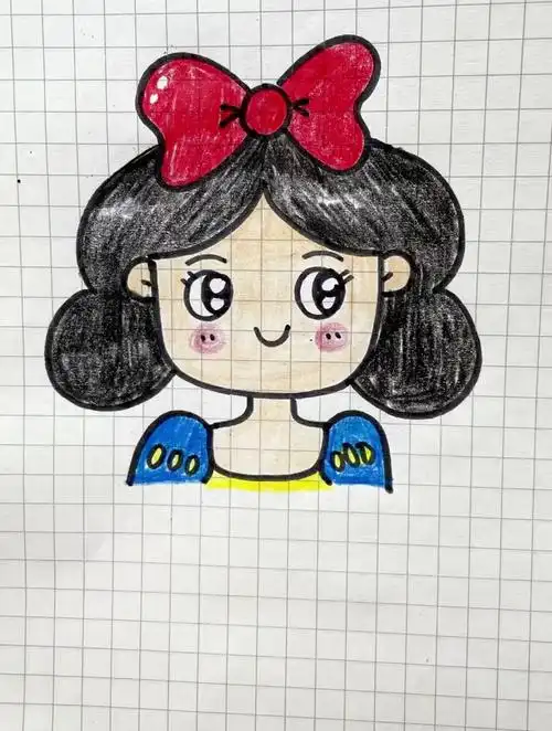 一学就会的简笔画,白雪公主简笔画