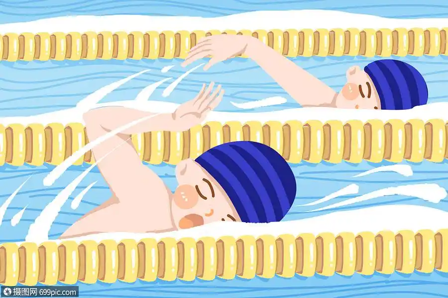 游泳比赛插画