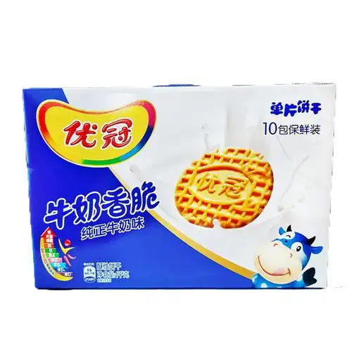 亿滋达能优冠牛奶香脆酥性饼干1000g礼盒盒装酥性饼干