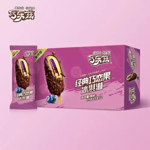 伊利巧乐兹经典巧脆棒脆香饼巧克力脆皮雪糕冰淇淋冰激凌冷饮75g10支