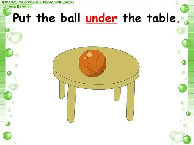 年级下册_unit12_put_it_on_the_desk put the ball under the table