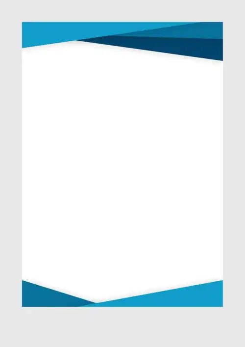 深蓝色商务风信纸word编辑矢量背景