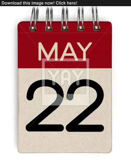 22 may calendar