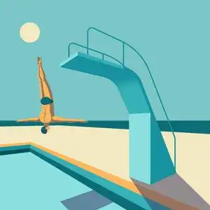 佩雷德基诺从跳水板跳入水中的人照片