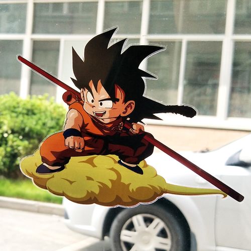 卡通人物玻璃贴车身贴飞行车窗双面车贴纸创意七龙珠孙悟空筋斗云