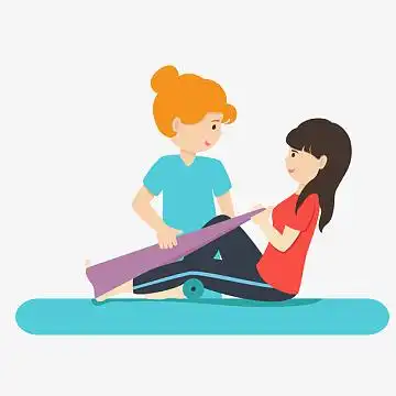 卡通人物康复训练装饰图案