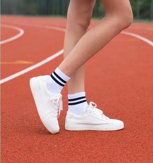 宣凯xuankai袜子女韩版中筒袜白色二杠学生学院风长袜街头运动风秋冬