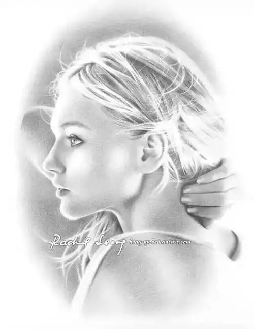 她画的素描作品都特别漂亮