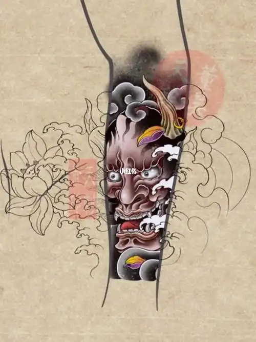 包小臂般若传统纹身手稿