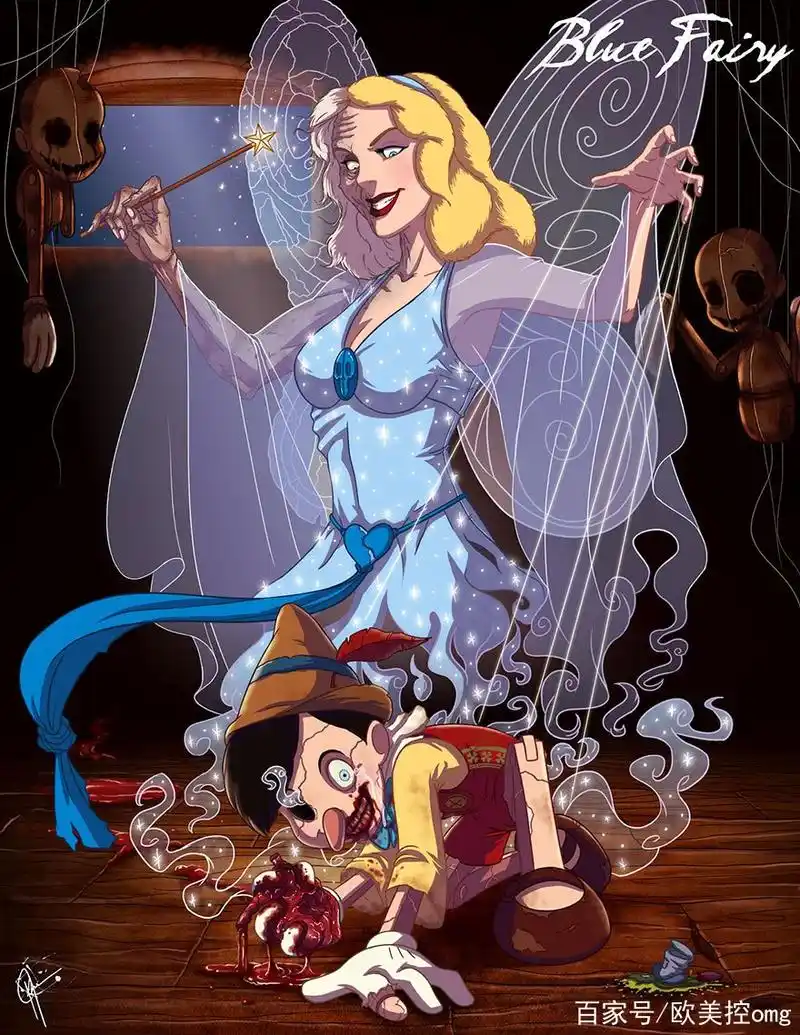 当迪士尼公主变成丧尸,花木兰面目狰狞,灰姑娘形象尽毁!