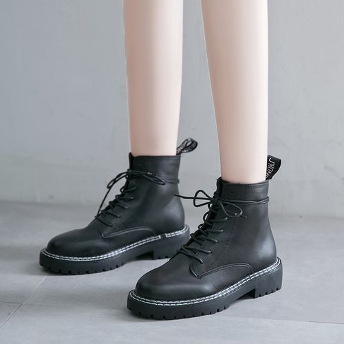 爱图荣配裙子穿的马丁靴女英伦风2019秋款ins网红瘦瘦小跟短靴平底