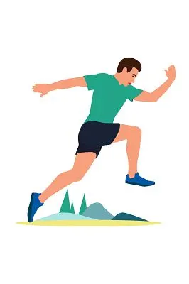 卡通奔跑的人运动矢量素材