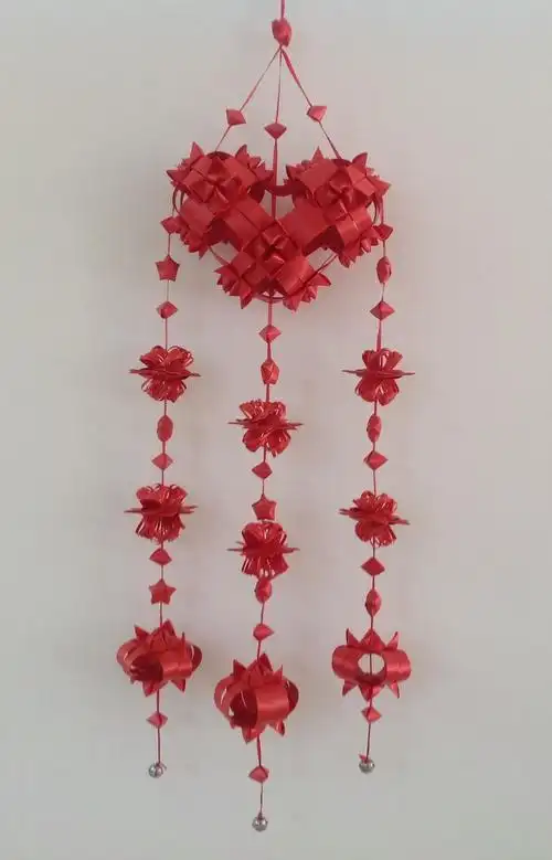 挂墙上的折纸风铃 手工折纸大全-蒲城教育文学网