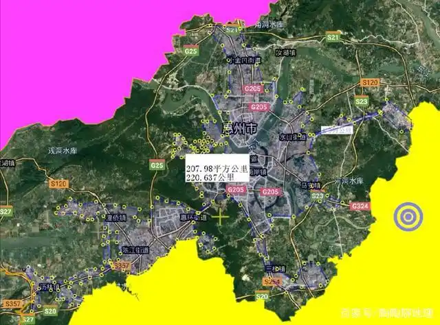 惠城区建成区范围图