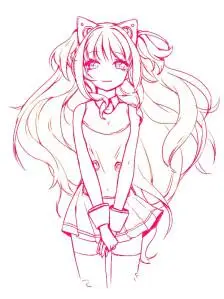 简笔画 线稿 黑白配 动漫 唯美 壁纸 插画 头像 可爱 唯美 二次元 美