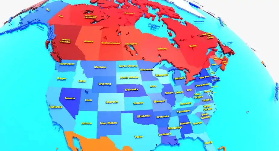 全球地缘政治 美国国家3d模型