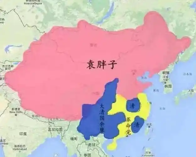 1937年的中国版图势力分布仅一块疆土被独立出去