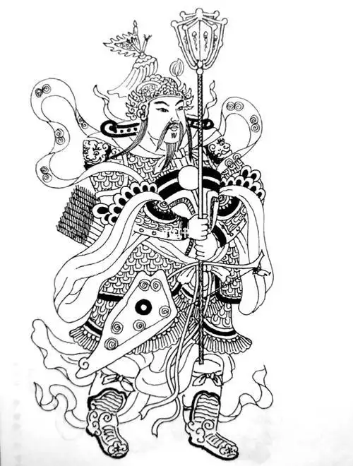 门神简笔画 门神简笔画极简小学生