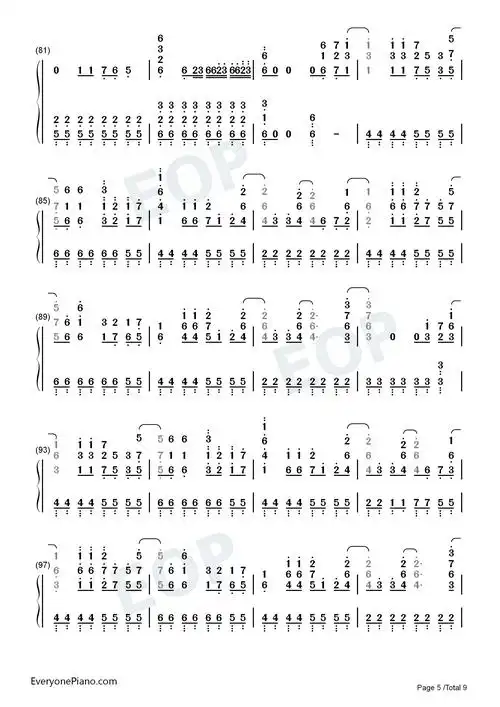 deja vu-逮虾户-头文字d插曲双手简谱预览5