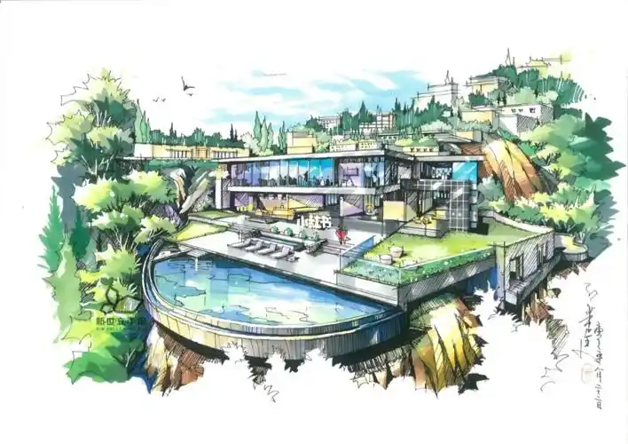 手绘鸟瞰图表现