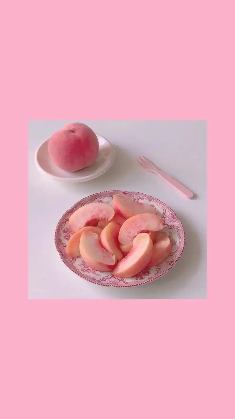 水蜜桃粉色系手机壁纸图片