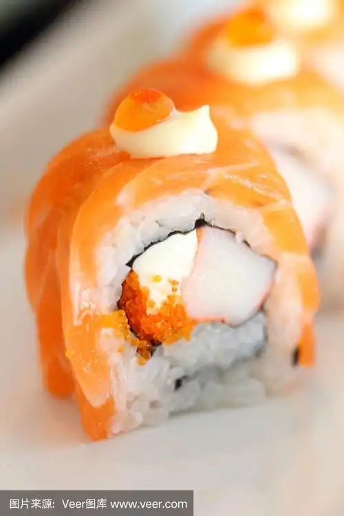 三文鱼卷,日本,蟹棒,加州卷,白米