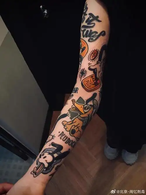 今日纹身图案分享    花臂纹身    #纹身分享##纹身设计##花臂纹身