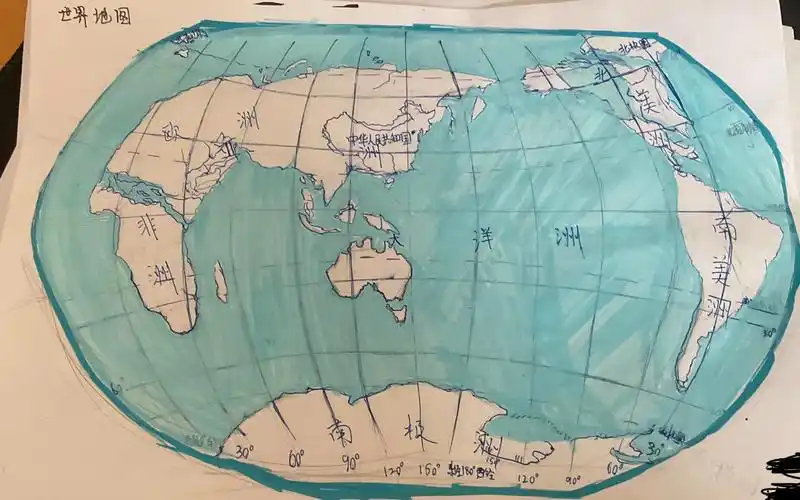 手绘世界地图教程