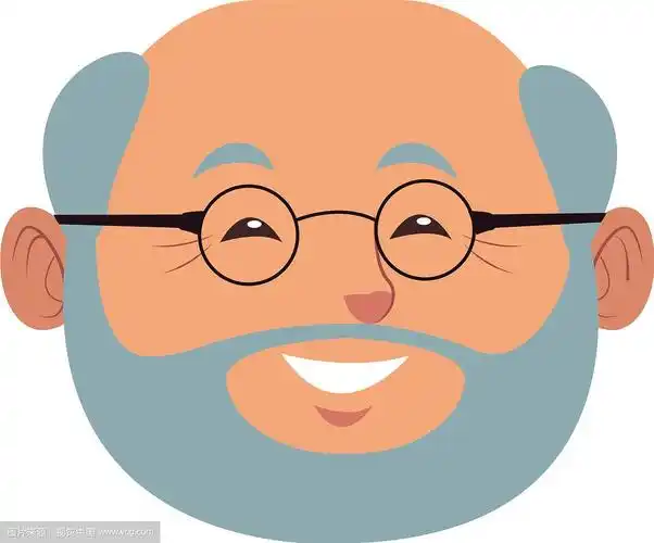 卡通可爱的爷爷