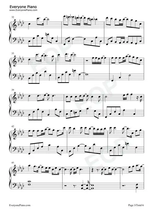 超能力钢琴谱-邓紫棋3