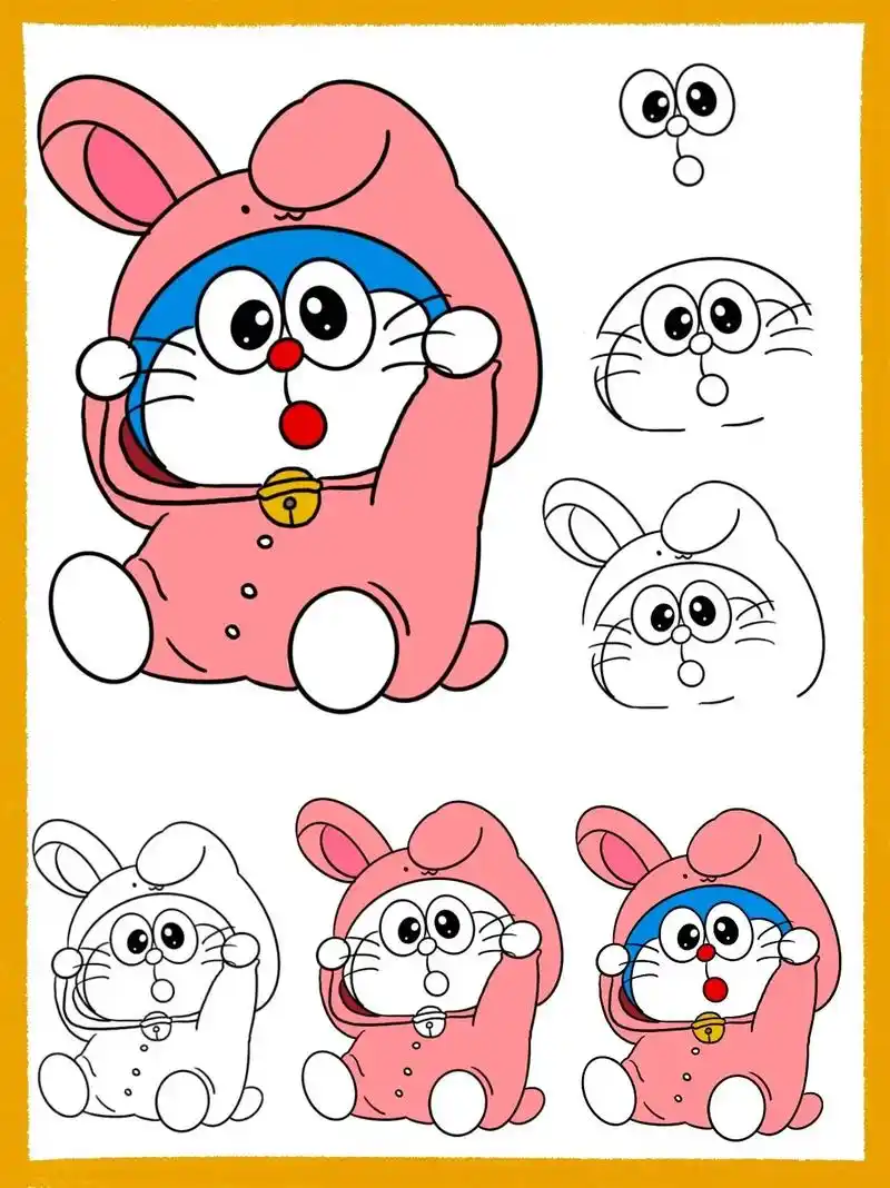 第3集|哆啦a梦合集#哆啦a梦 #简笔画 #可爱卡通 #哆啦 - 抖音