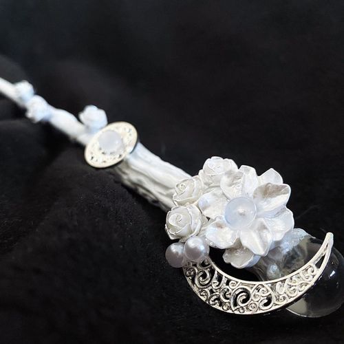 江江原创(纯白花嫁)哈利波特魔杖自制魔杖cos道具纯白色【3月14日发完