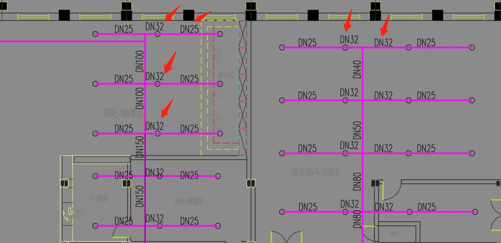 各位老师,给喷淋图纸中