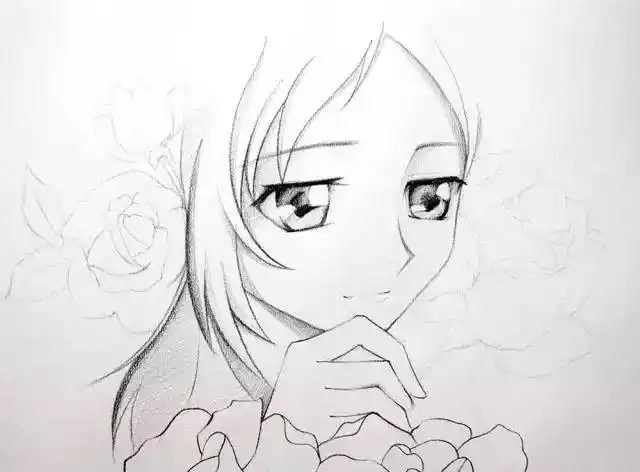 动漫素描教程 | 简单的卡通mm手绘教程